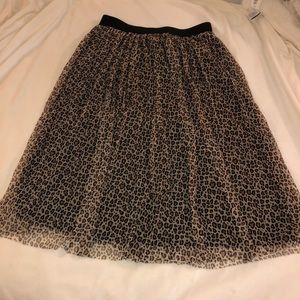 LEOPARD PRINT MIDI SKIRT